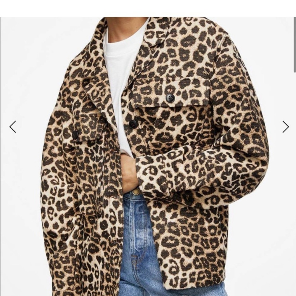Anine Bing Leopard Flynn Jacket Size Medium